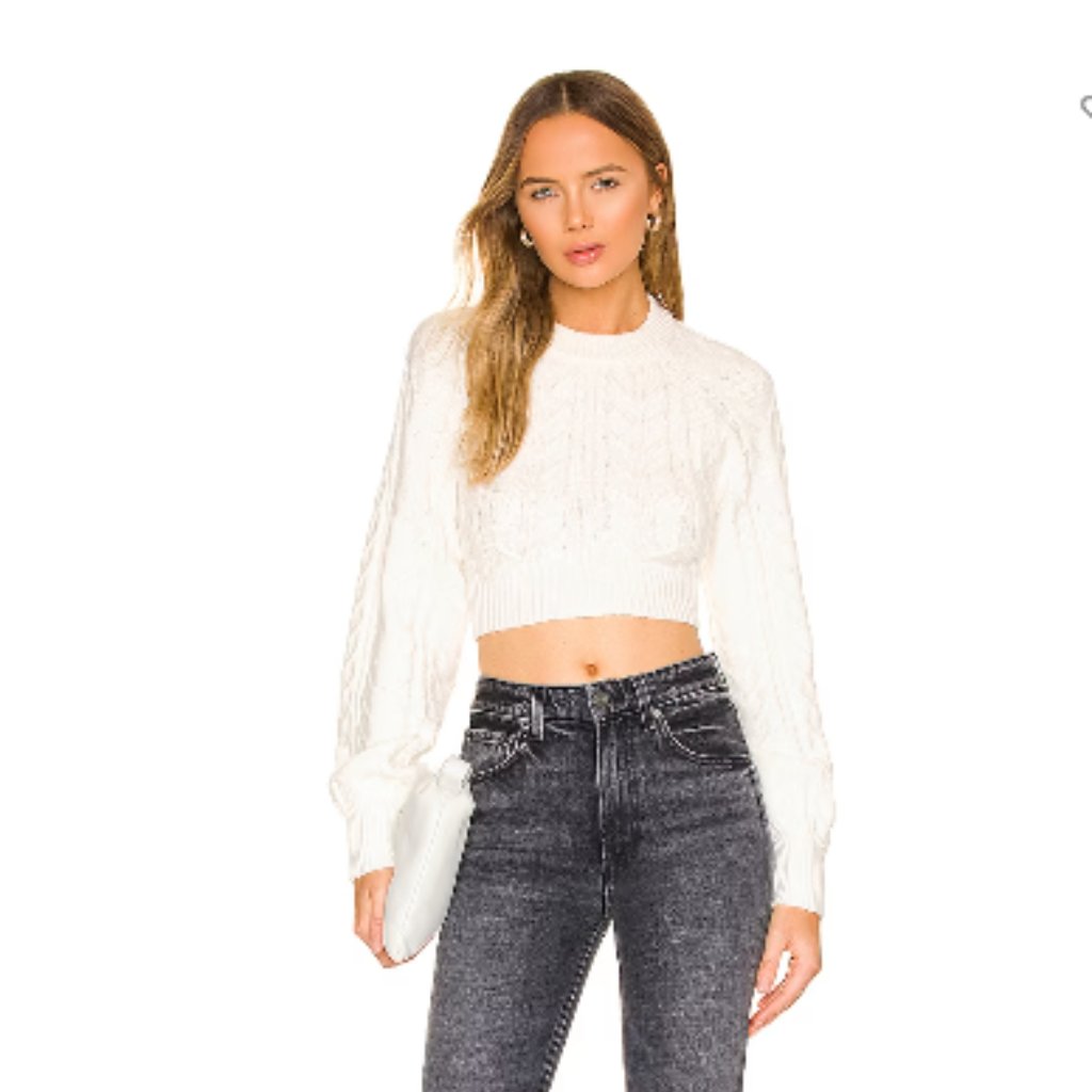 Camila Coelho Safaa Sweater, Size S, Color Ivory Never Worn